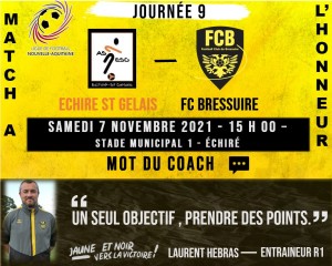 Match a l'honneur et mot du coach Entraineur R1